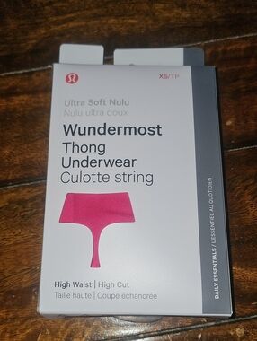 Lululemon Wundermost Thong Underwear, High Rise!! High Cut, Sz XS,PSNT!